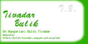 tivadar bulik business card